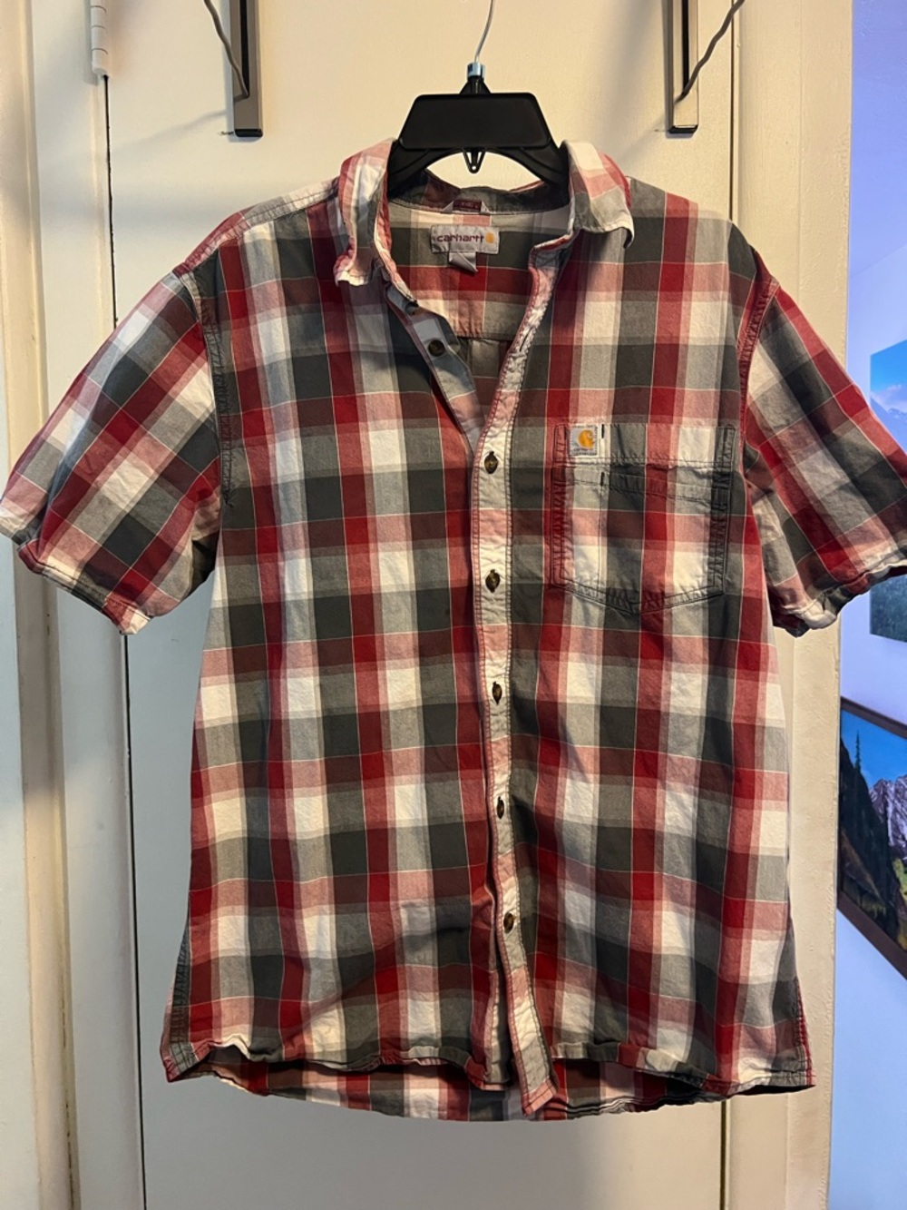 M mens Carhartt collared button up